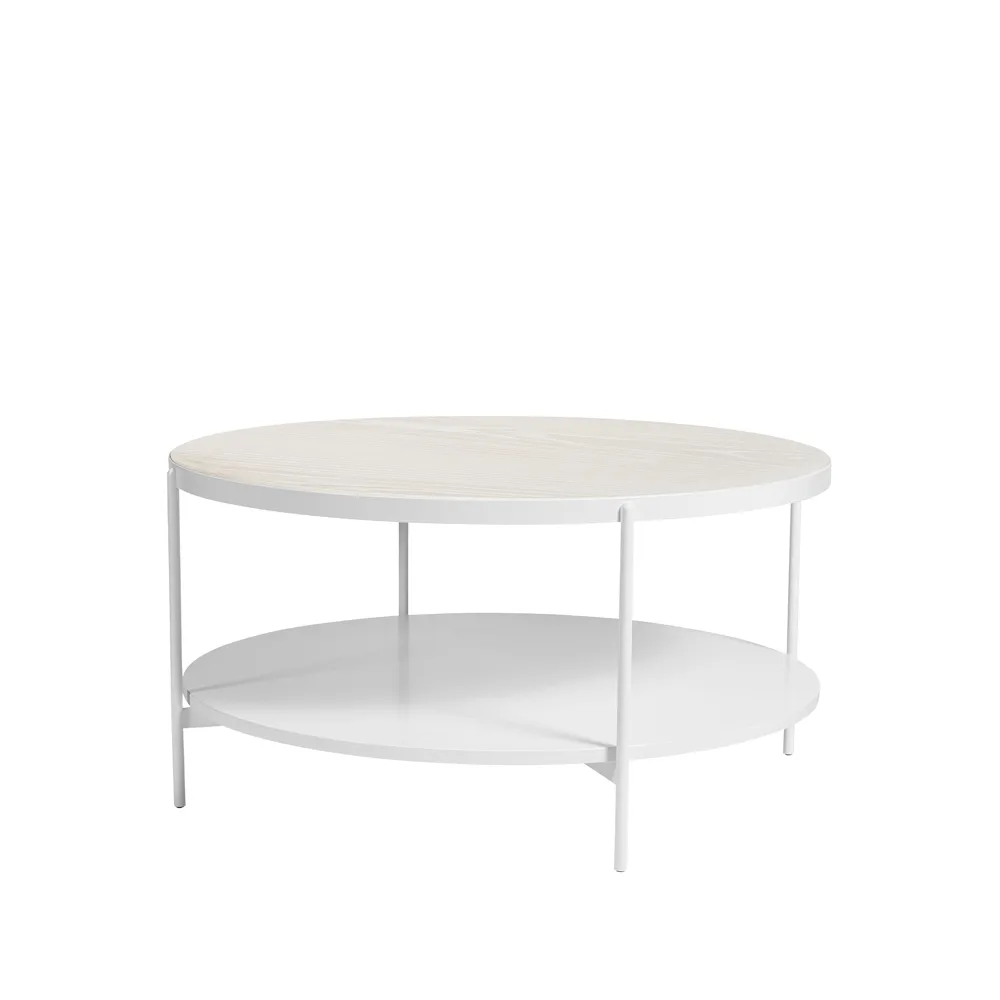 Lene Couchtisch, Weiß, Eschenfurnier weiß pigmentiert SMD Design