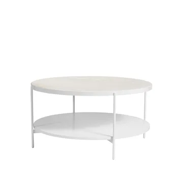 Lene Couchtisch - Weiß, Eschenfurnier weiß pigmentiert - SMD Design