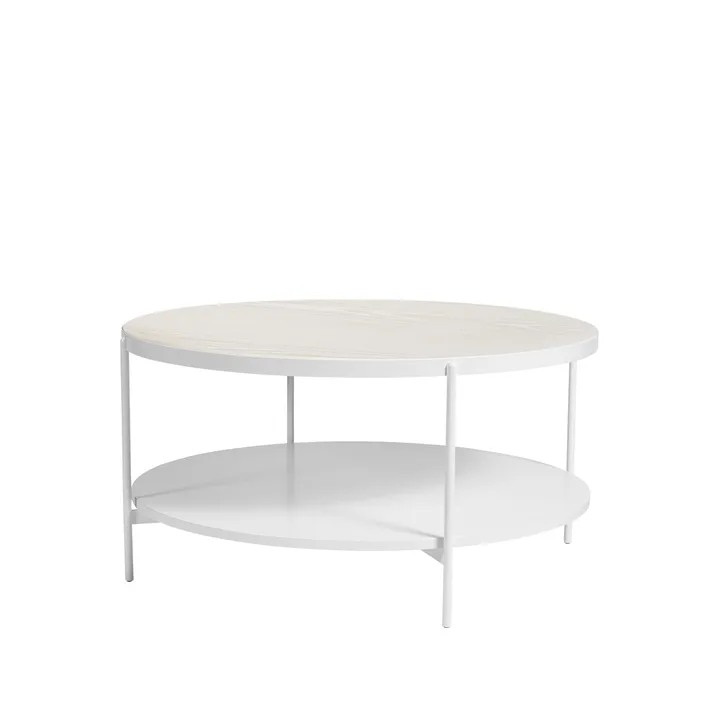 Lene Couchtisch - Weiß, Eschenfurnier weiß pigmentiert - SMD Design