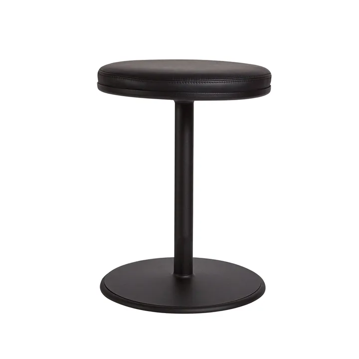 Orbit runder Hocker - Schwarz, schwarzes Leder, Ø36x54 cm - SMD Design