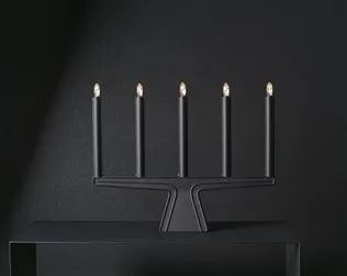 Stella 5 Adventsleuchter 41 cm - Schwarz - SMD Design