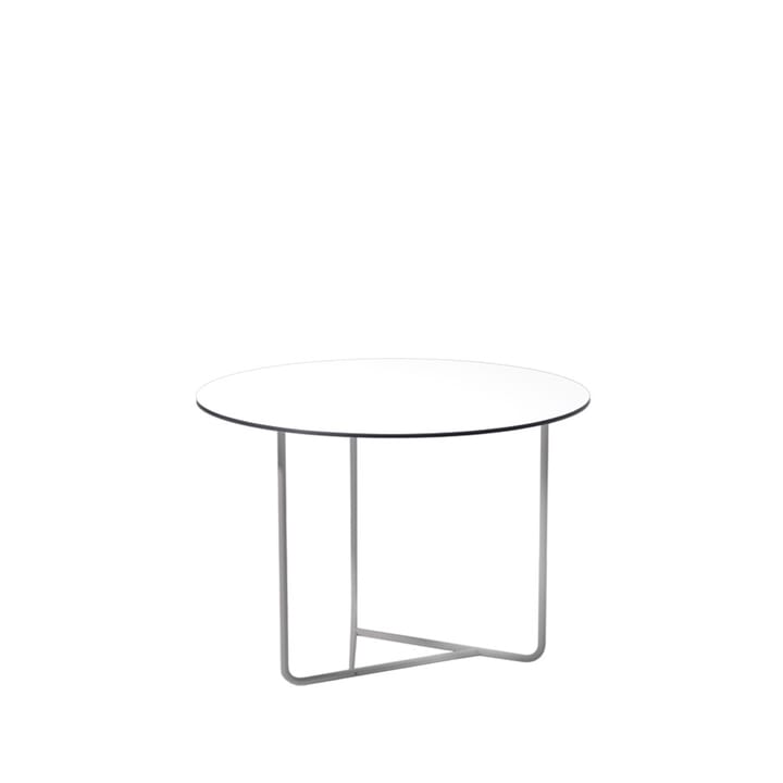 Tellus Beistelltisch - Weiß, Chromgestell, h44 d64 - SMD Design