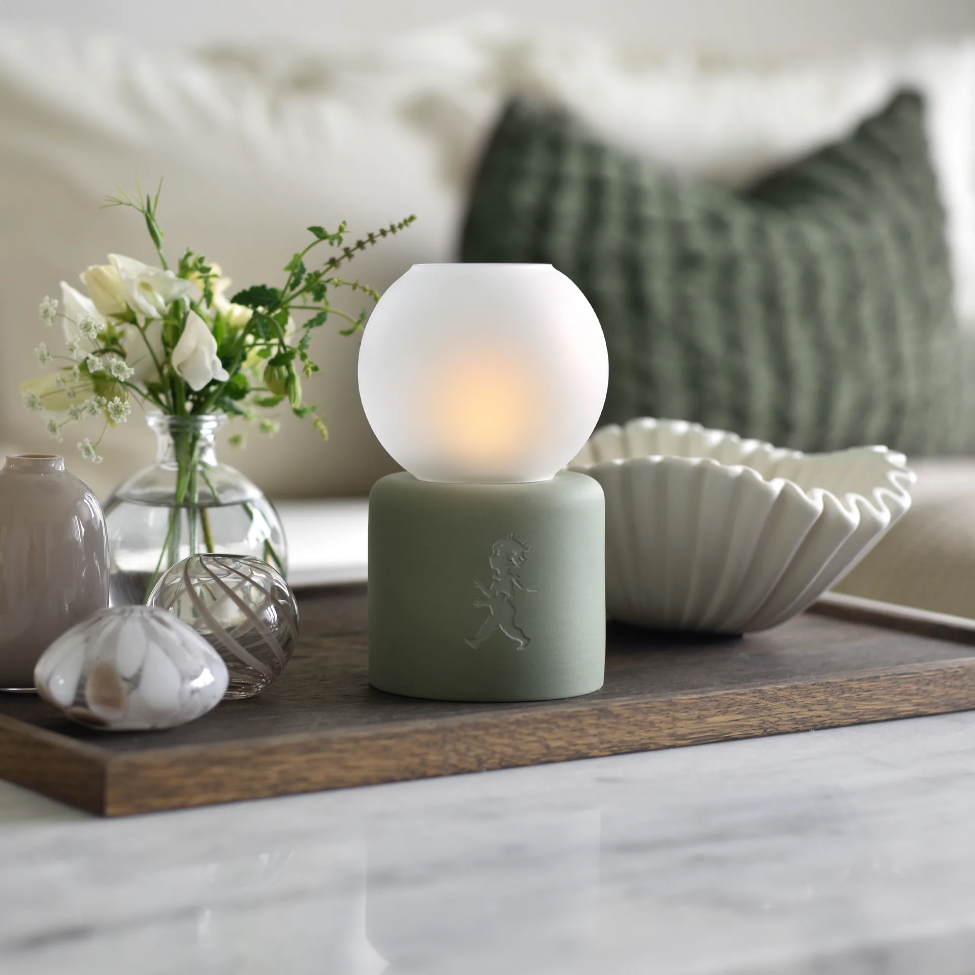 Globe Teelichthalter Ø9,5x17 cm, Grün Solstickan Design