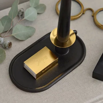 Kammerleuchter mit Streichholzetui - Schwarz - Solstickan Design