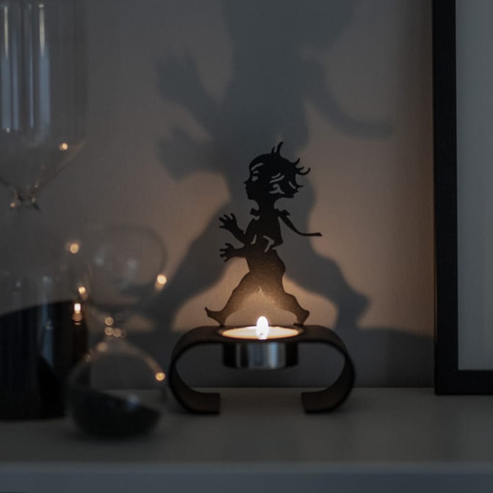 Silhuett Teelichthalter 9,3 x 13,3 cm - Schwarz - Solstickan Design