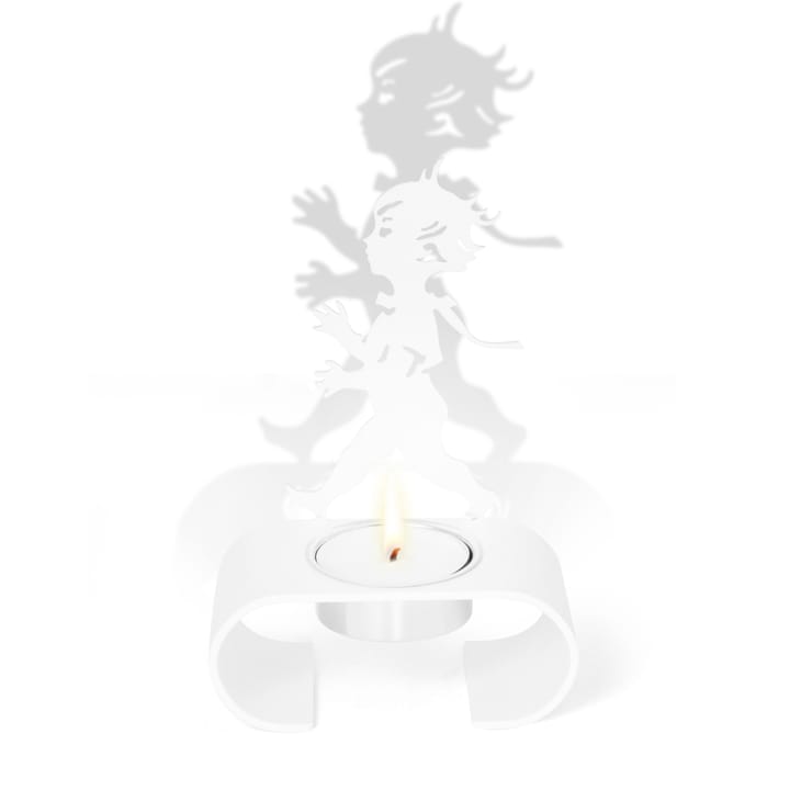 Silhuett Teelichthalter 9,3 x 13,3 cm - Weiß - Solstickan Design