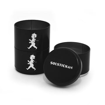Solstickan Dose 3-geteilt Ø 8,5 cm - Schwarz - Solstickan Design