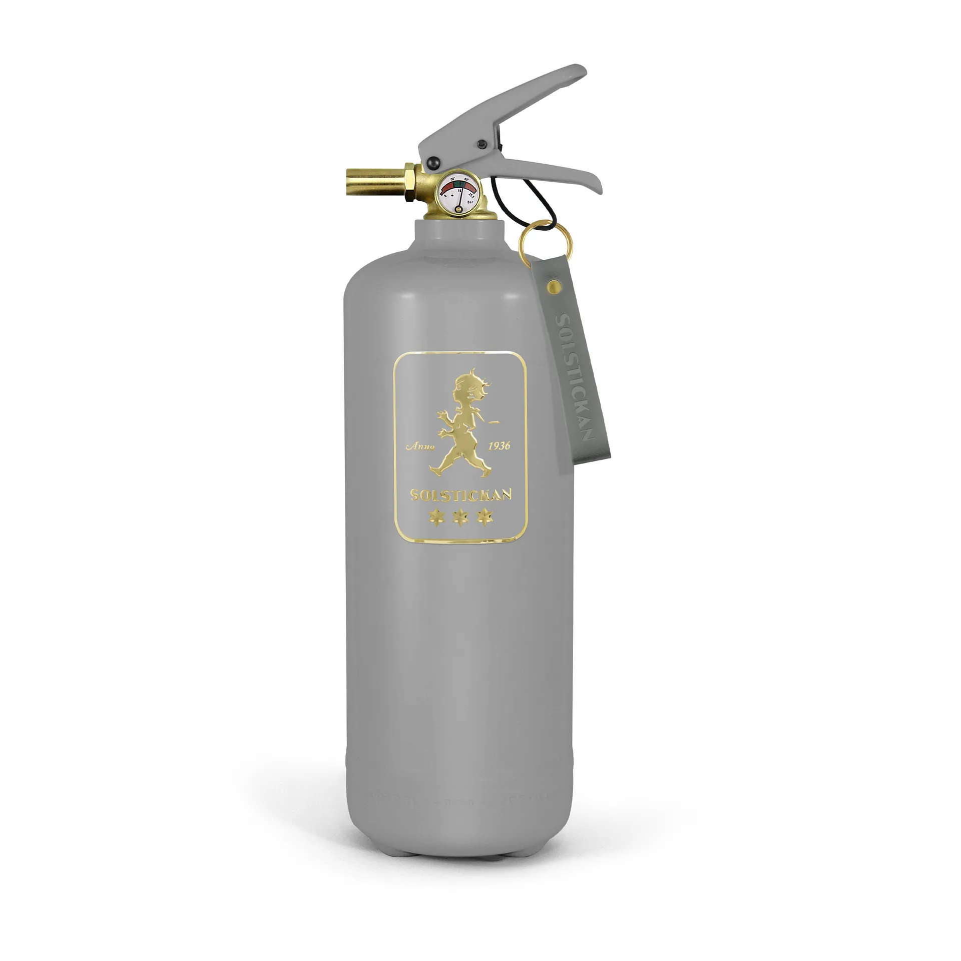 Solstickan Feuerlöscher 2 kg, Design Edition Grau-Gold Solstickan Design