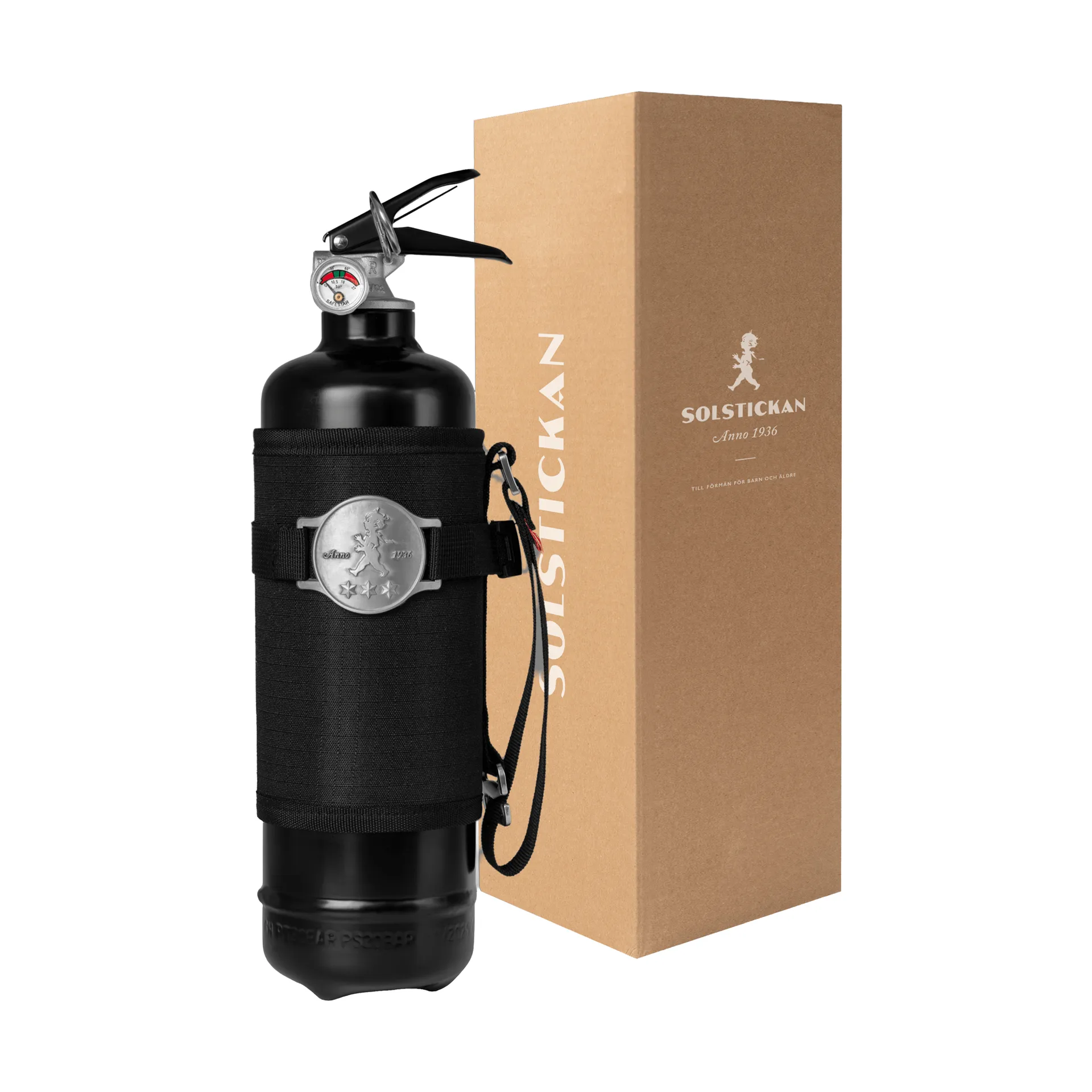 Solstickan Feuerlöscher 6 kg, Outdoor edition, Schwarz Solstickan Design