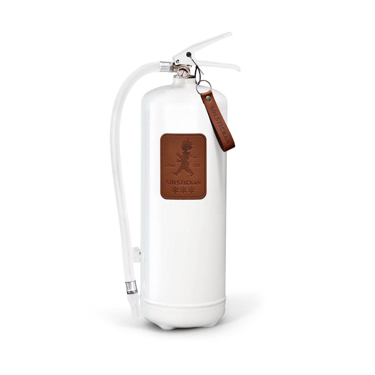 Solstickan Design Solstickan Feuerlöscher 6 kg Weiß-dunkelbraunes Leder