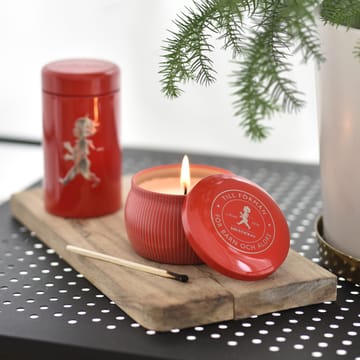 Solstickan Geschenkbox Duftkerze + Streichholzschachtel - Rot- Duftkerze Zimt & Orange - Solstickan Design