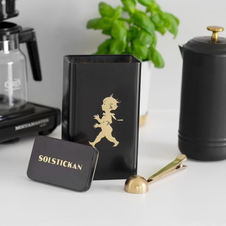 Solstickan Kaffeedose 20,5 cm, Mattschwarz-Gold Solstickan Design