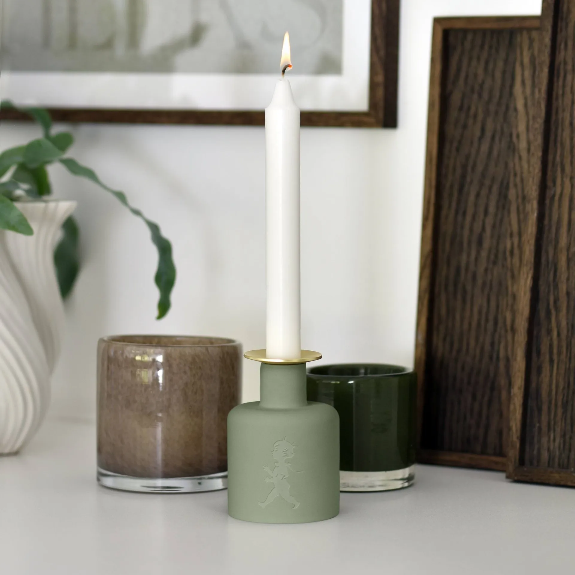 Solstickan Keramikkerzenständer, Grün Solstickan Design