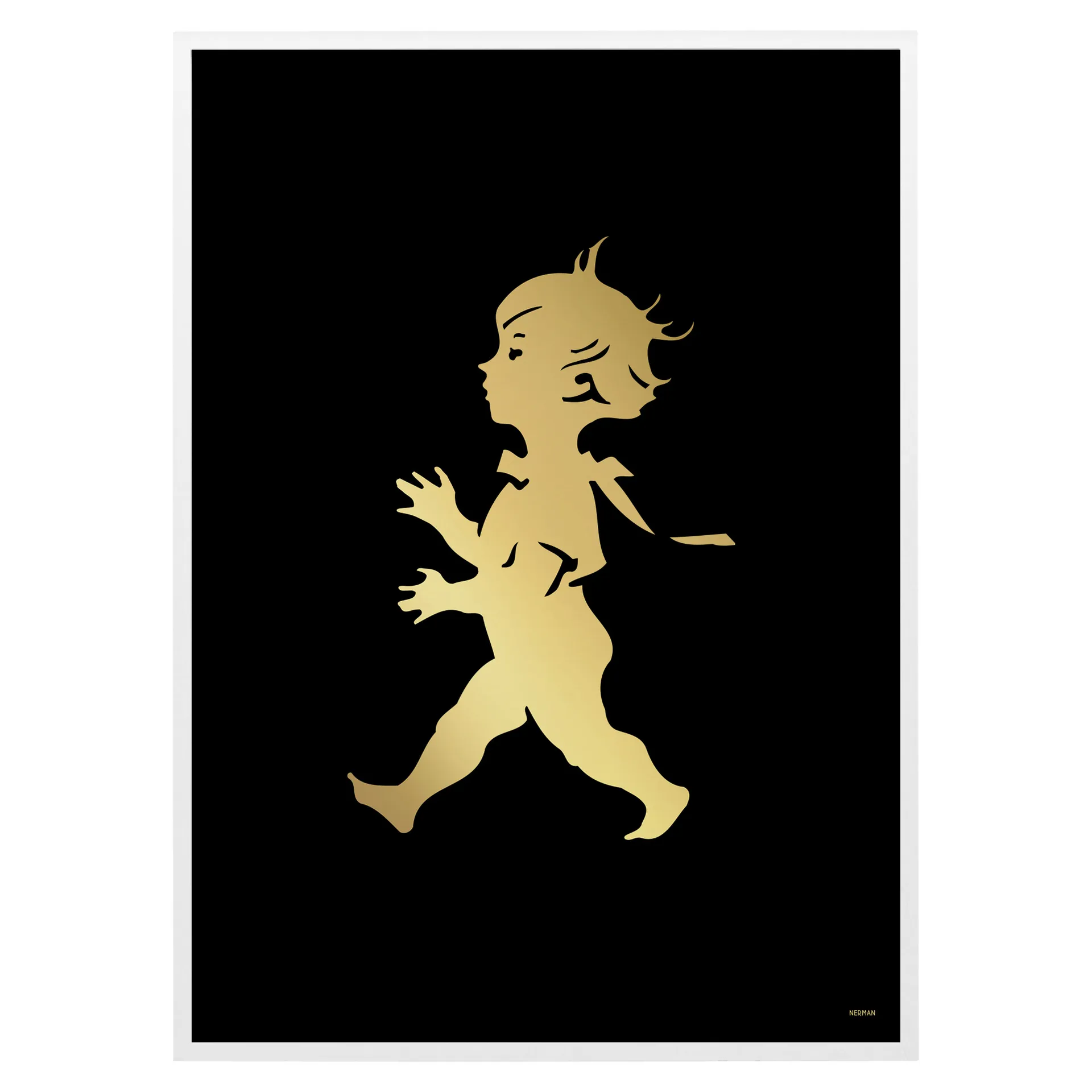 Solstickan Poster 50 x 70 cm, Gold-schwarz Solstickan Design