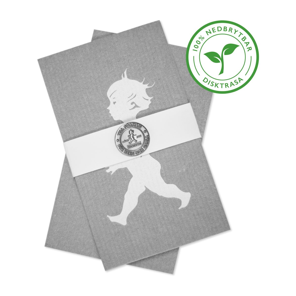 Solstickan Design Solstickan Spültuch 2er-Pack Grau