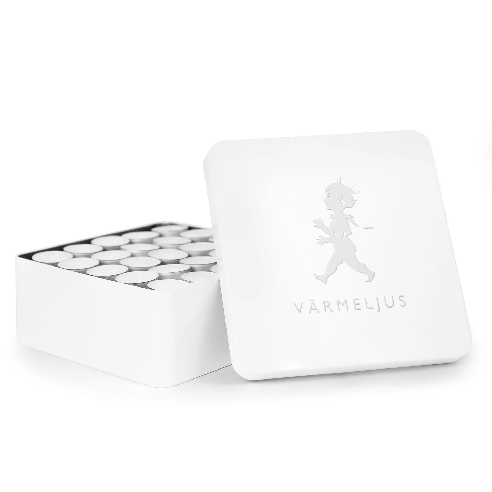 Solstickan Teelichter-Box 21 x 21 cm, Hochglanz weiß Solstickan Design