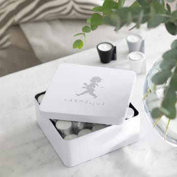 Solstickan Teelichter-Box 21 x 21 cm - Hochglanz weiß - Solstickan Design