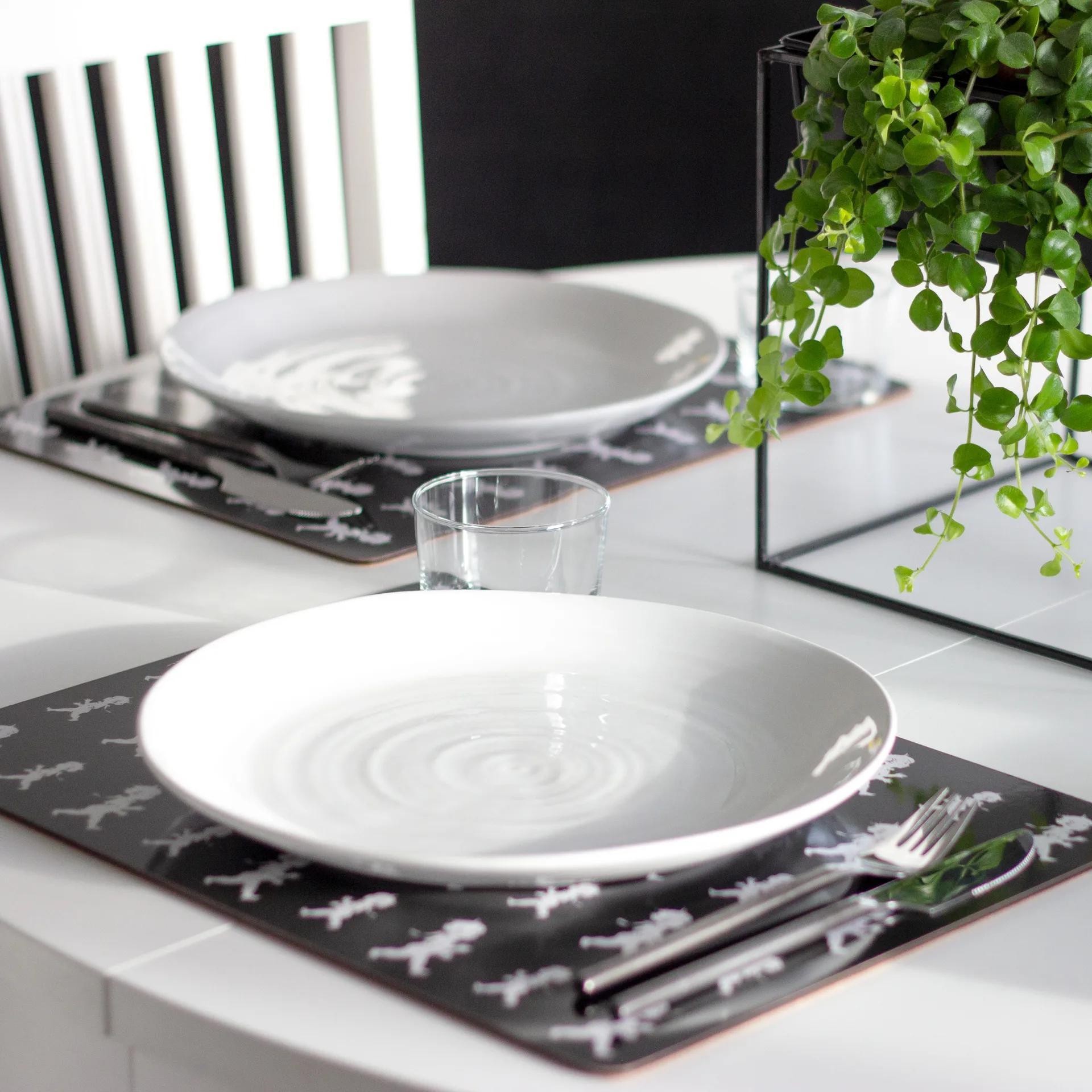 Solstickan Tischset 30 x 40 cm 2er-Pack, Schwarz Solstickan Design