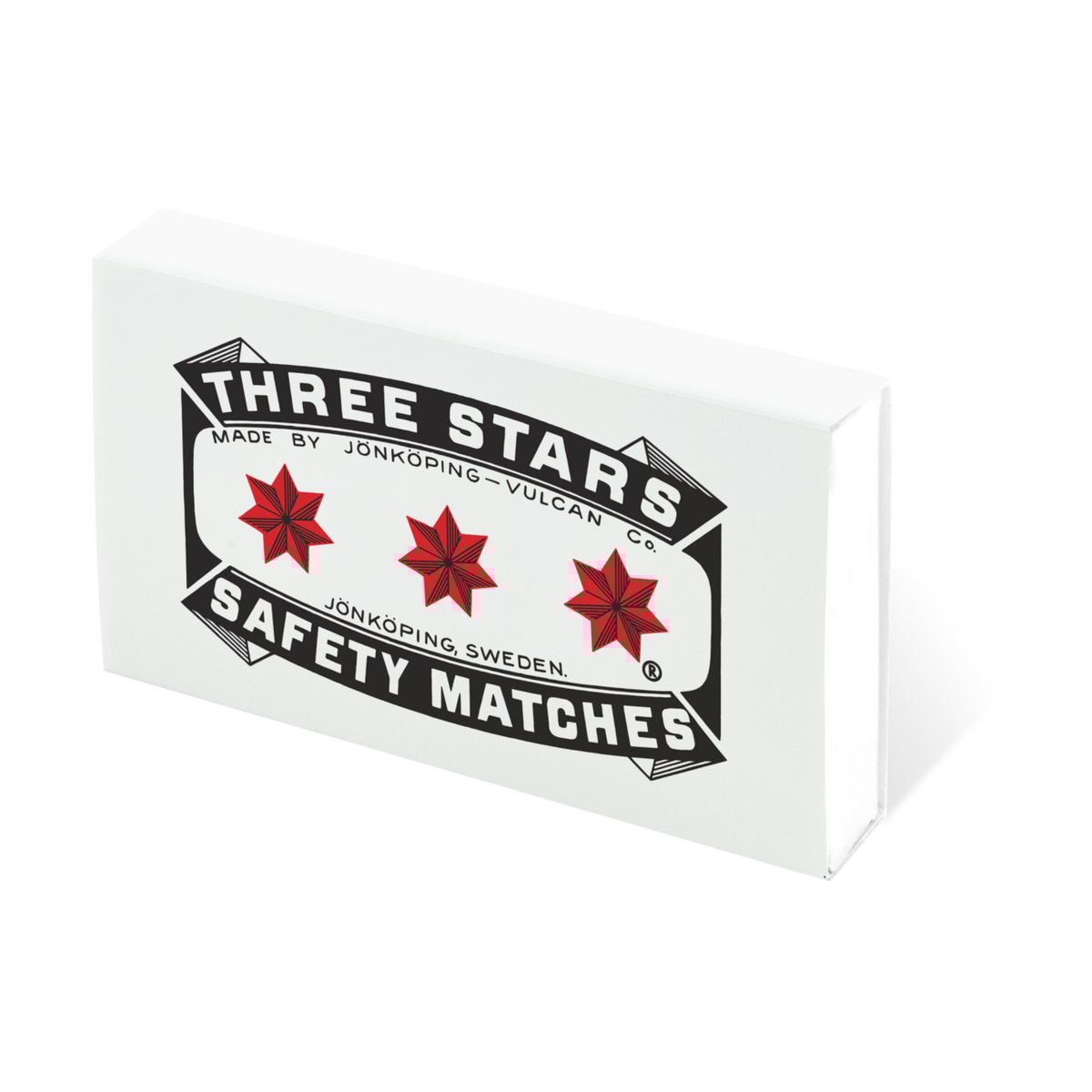 Solstickan Design Three Stars Streichhölzer Nachfüllpackung 50er-Pack Weiß