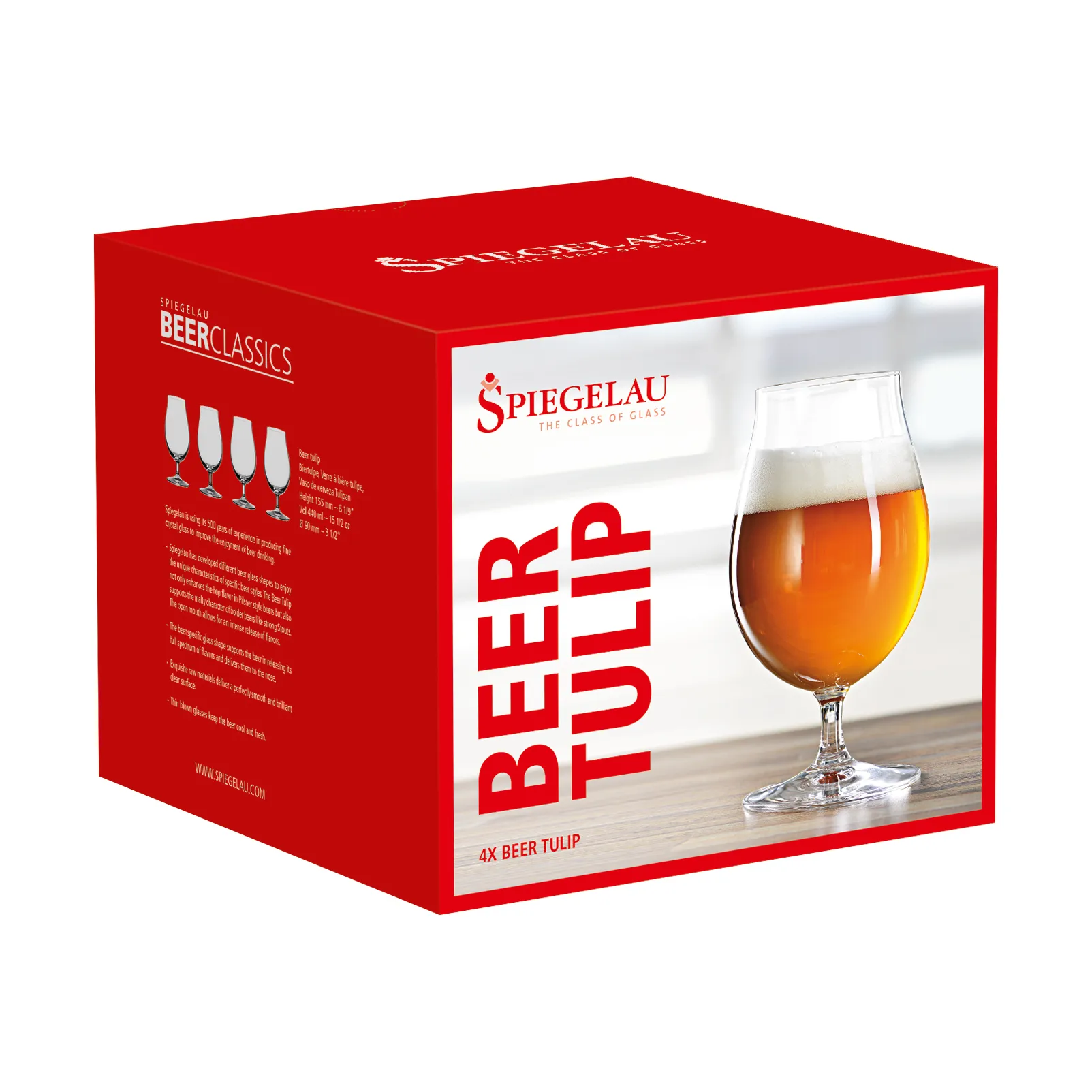 Beer Classics Tulips-Glas 44cl, 4er Pack, Klar Spiegelau