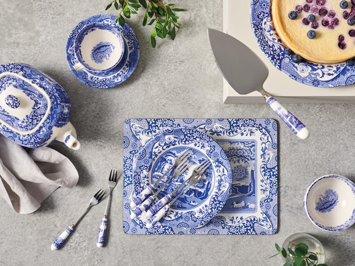 Blue Italian Dessertgabel 6er Pack - Keramik-Edelstahl - Spode