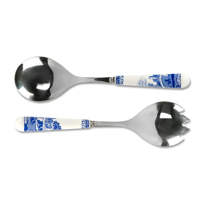 Blue Italian Salatbesteck 2 Teile - Keramik-Edelstahl - Spode