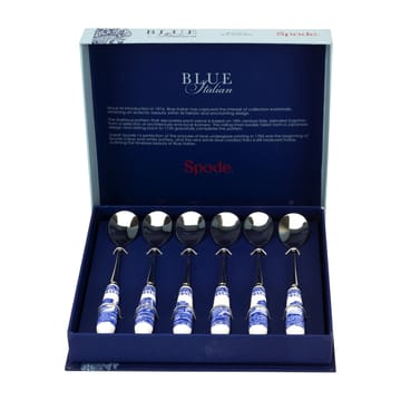 Blue Italian Teelöffel 6er Pack - Keramik-Edelstahl - Spode