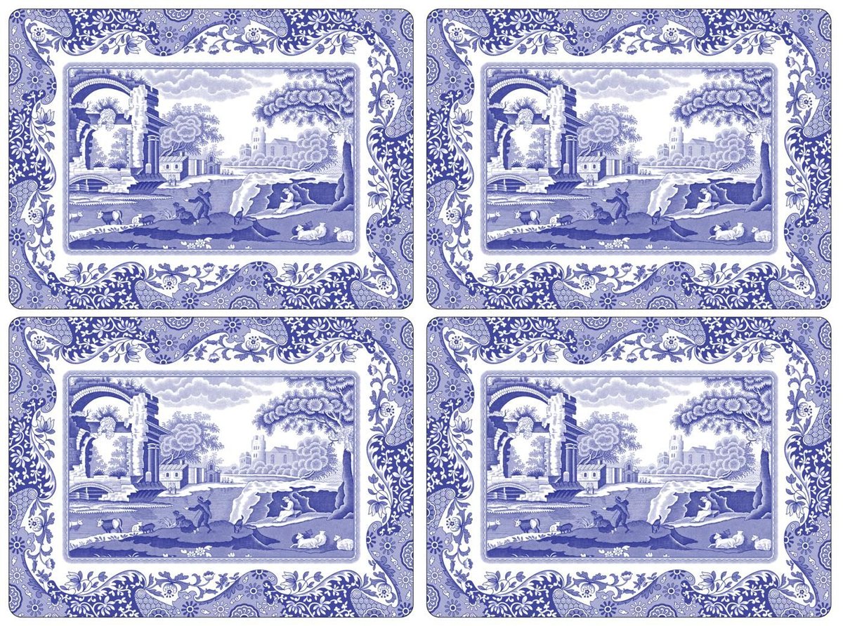 Spode Blue Italian Tischuntersetzer 4er-Pack Blau-weiß