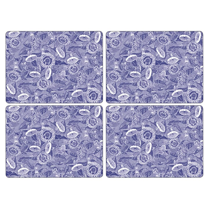 Blue Room Sunflower Tischuntersetzer 30 x 40cm 4er Pack, Blau-weiß Spode