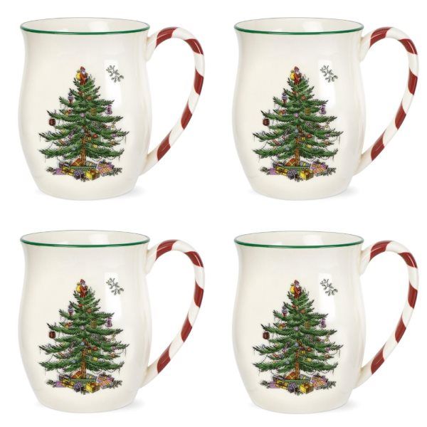 Spode Christmas Tree Becher 40 cl 4er-Pack Pfefferminze