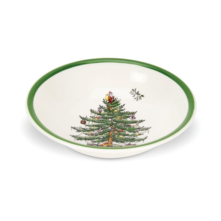 Christmas Tree Schale Ø15 cm - White-green-red - Spode