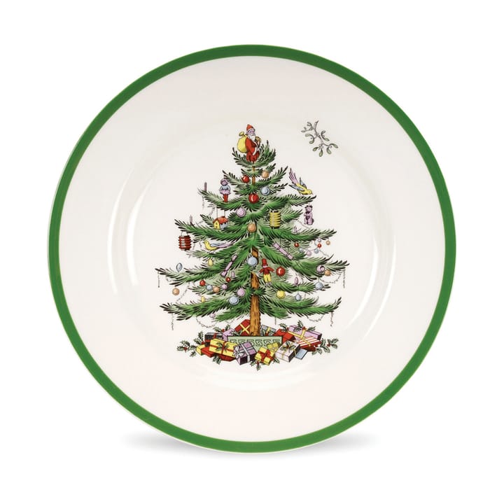 Christmas Tree Teller Ø27 cm - White-green-red - Spode