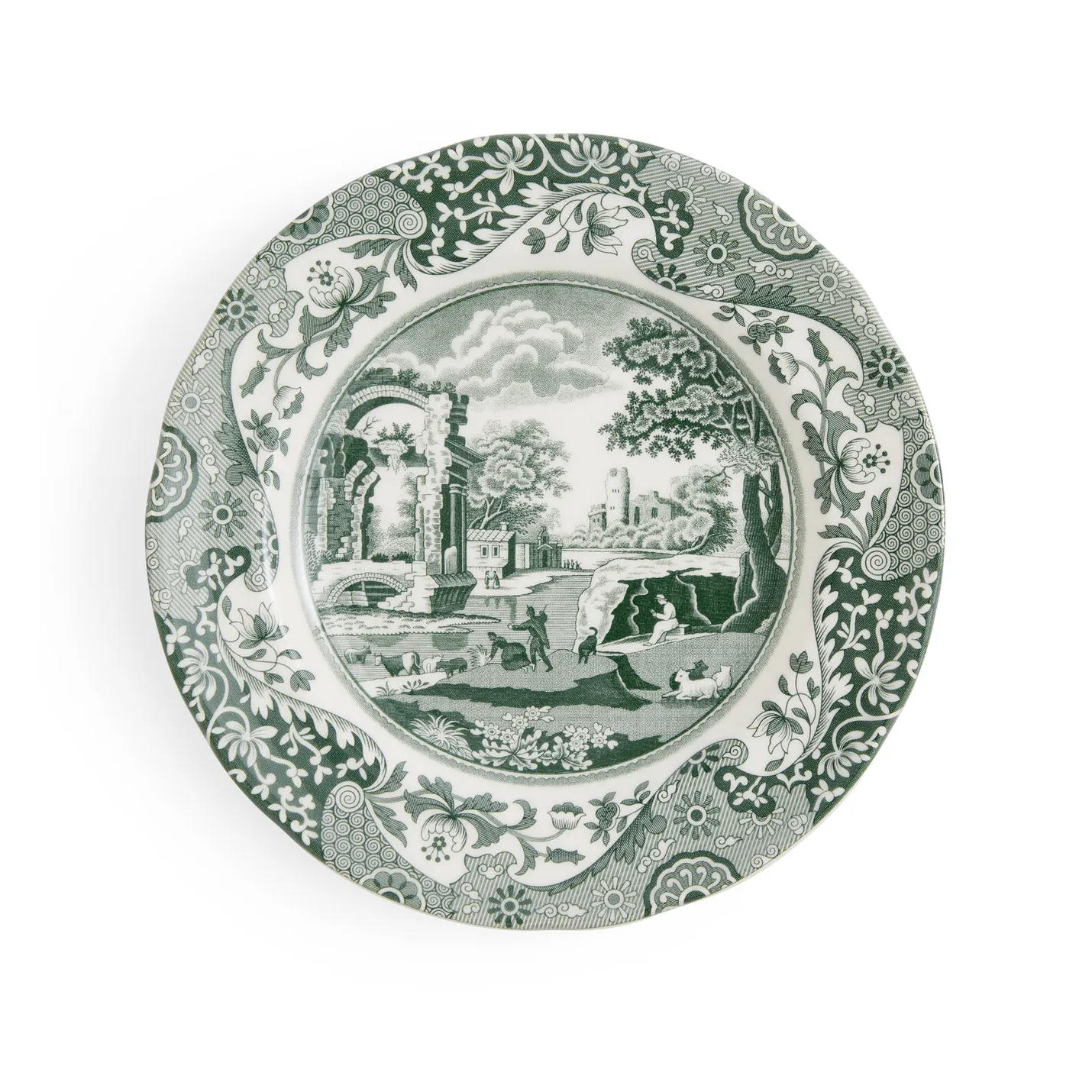 Heritage Green Italian Teller, Grün, Ø15 cm Spode