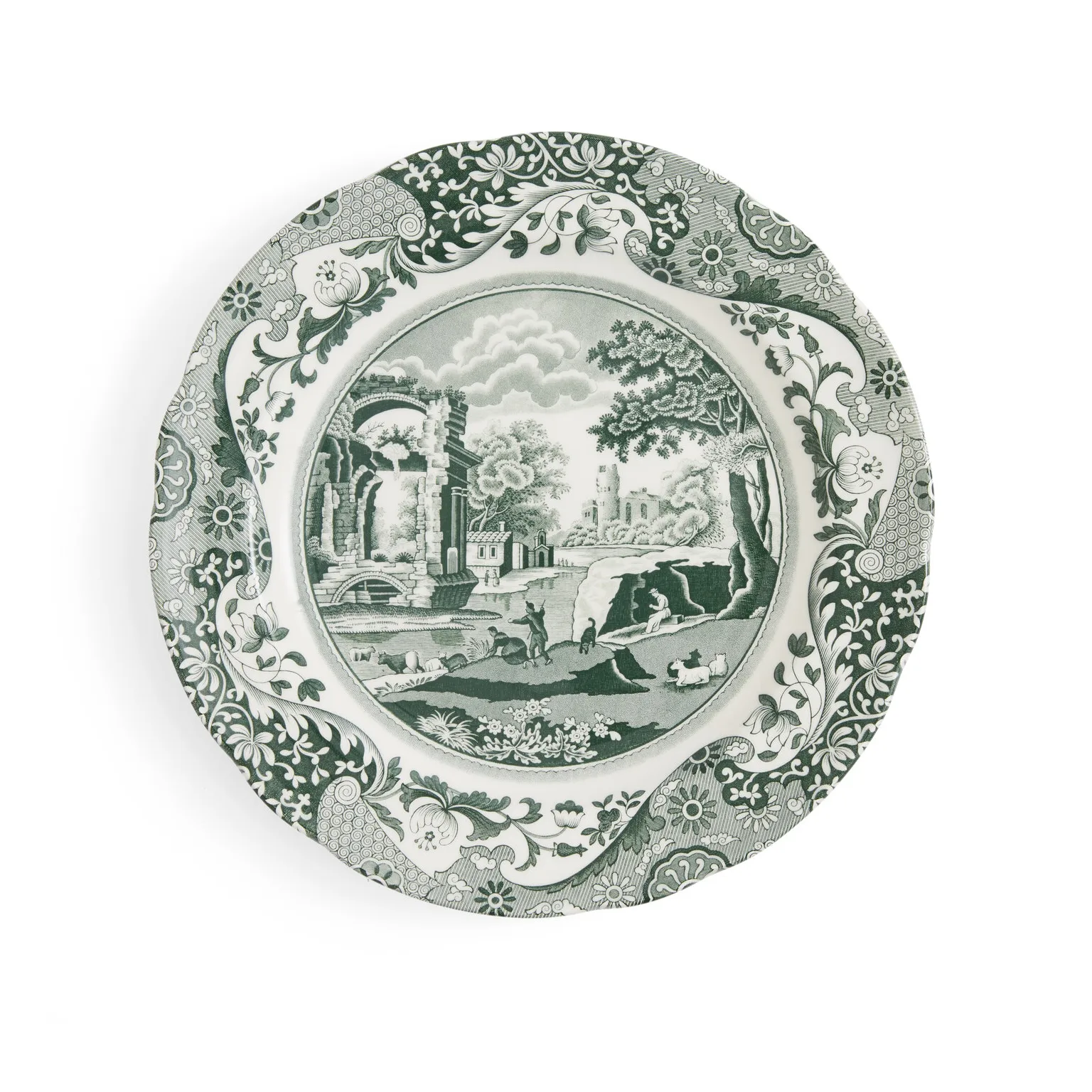 Heritage Green Italian Teller, Grün, Ø27 cm Spode