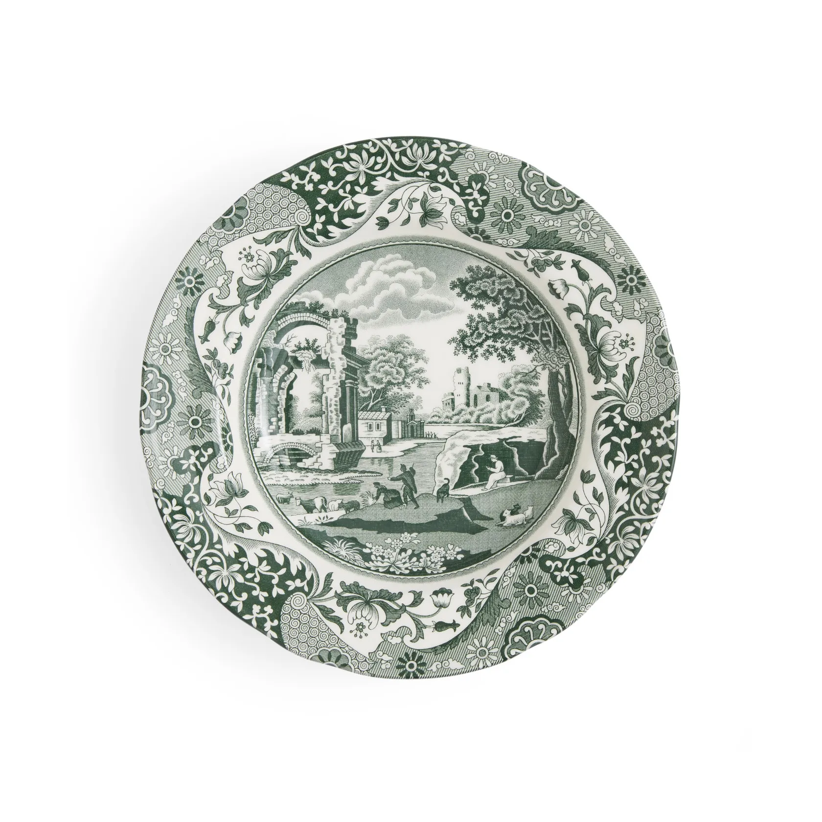 Heritage Green italienischer Suppenteller, Grün, Ø23 cm Spode