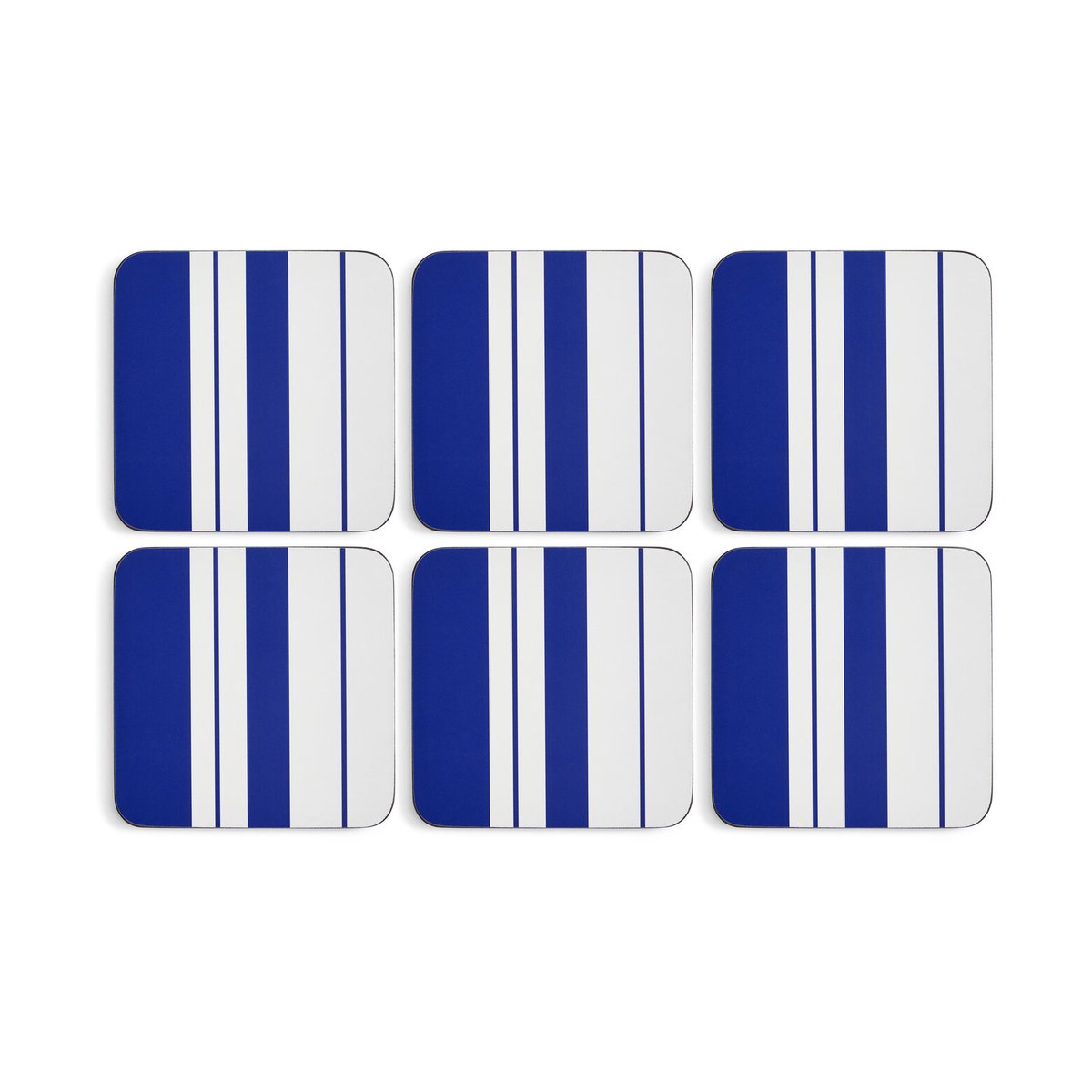 Spode Steccato Glasuntersetzer Ø10,5 cm 6er-Pack Blau-Weiß