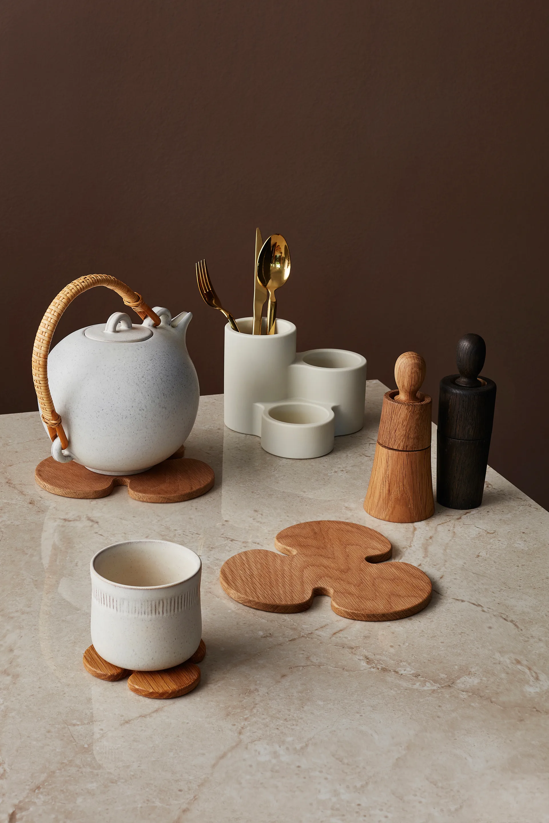 Lucky Glasuntersetzer 4er Pack, Eiche Spring Copenhagen