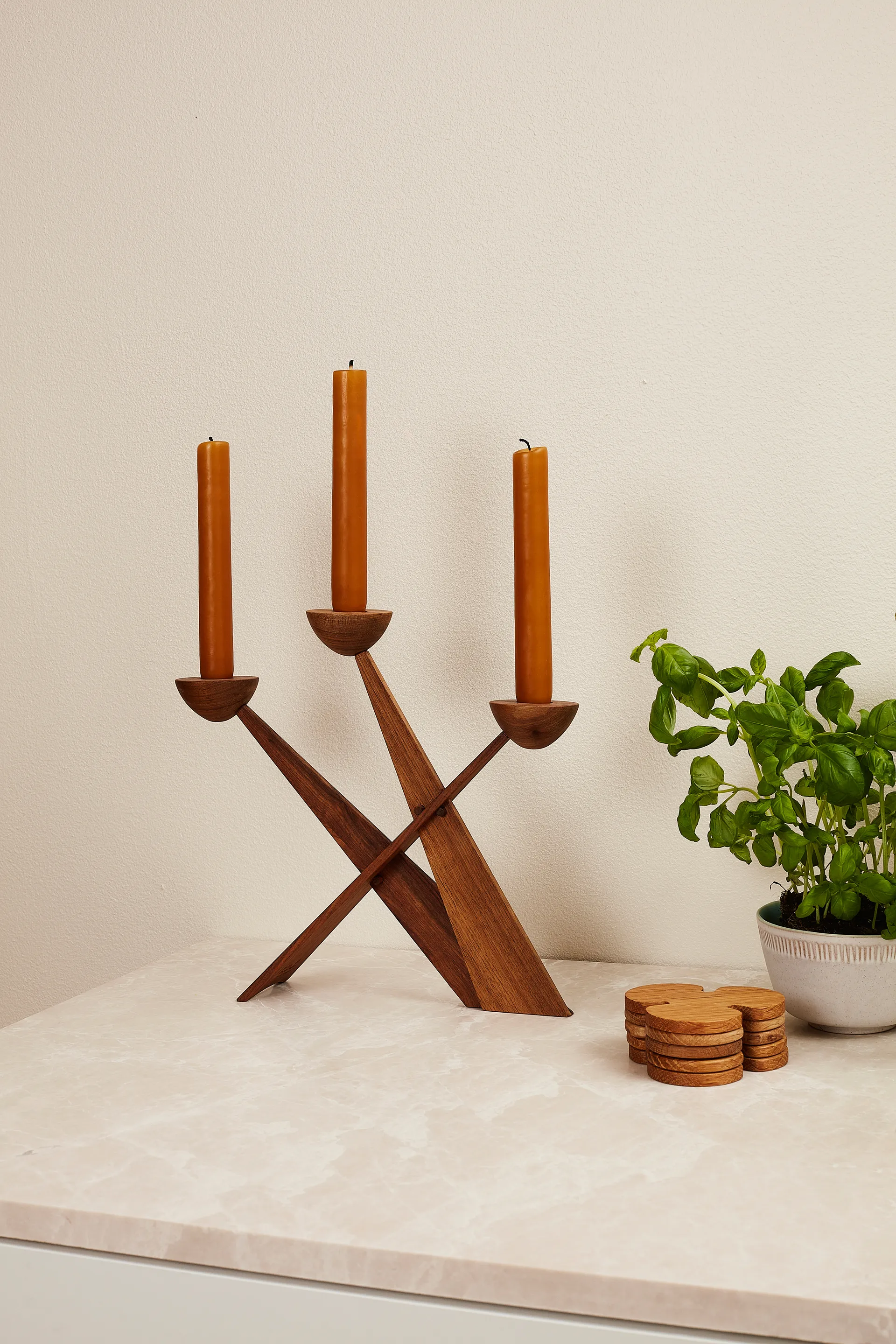 Lucky Glasuntersetzer 4er Pack, Eiche Spring Copenhagen