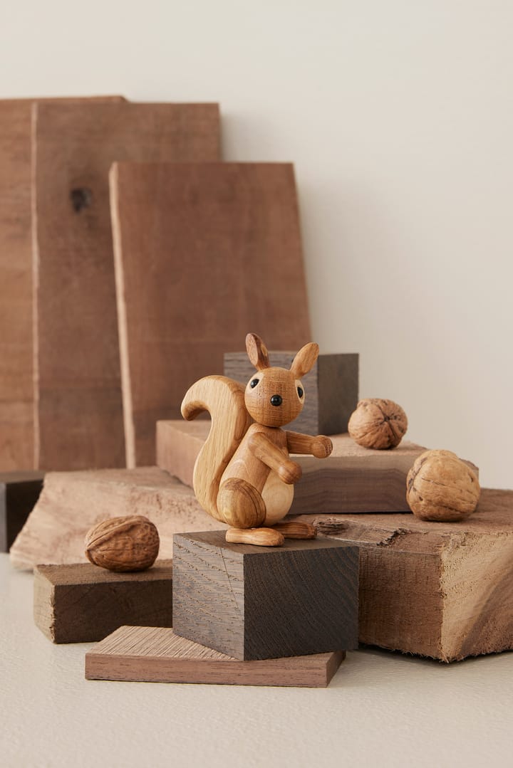 Peanut Eichhörnchen Baby Dekoration 8,5 cm - Eiche - Spring Copenhagen