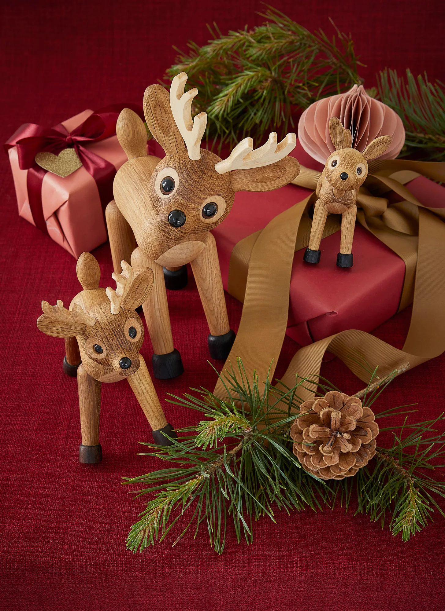 Star Reh Dekoration 26 cm, oak Spring Copenhagen