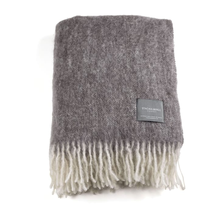 Mohair Decke - Bright White & Charcoal Melange - Stackelbergs
