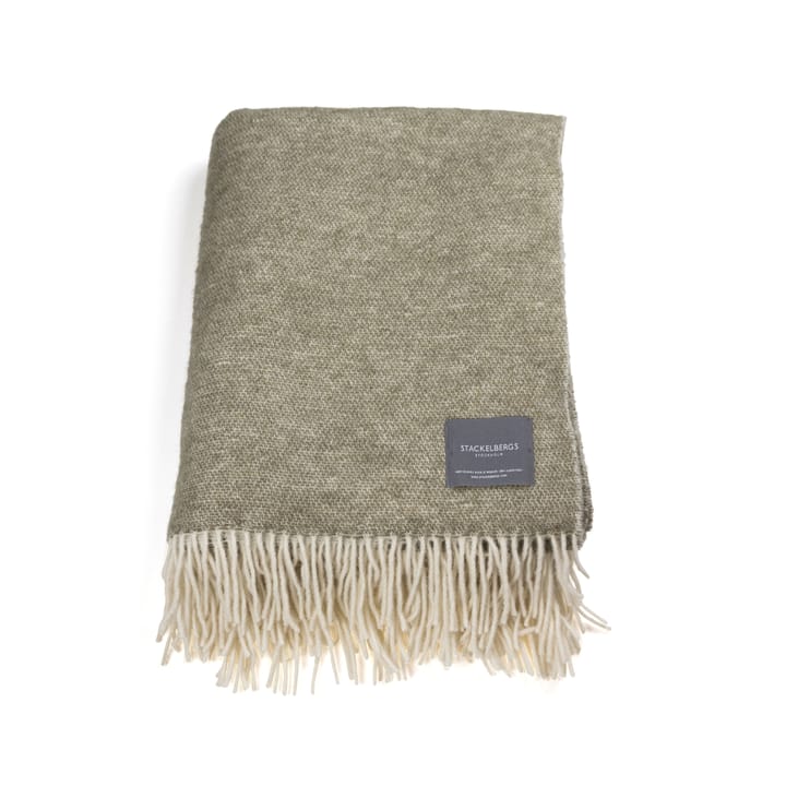 Wool Wolldecke - Olive & offwhite - Stackelbergs