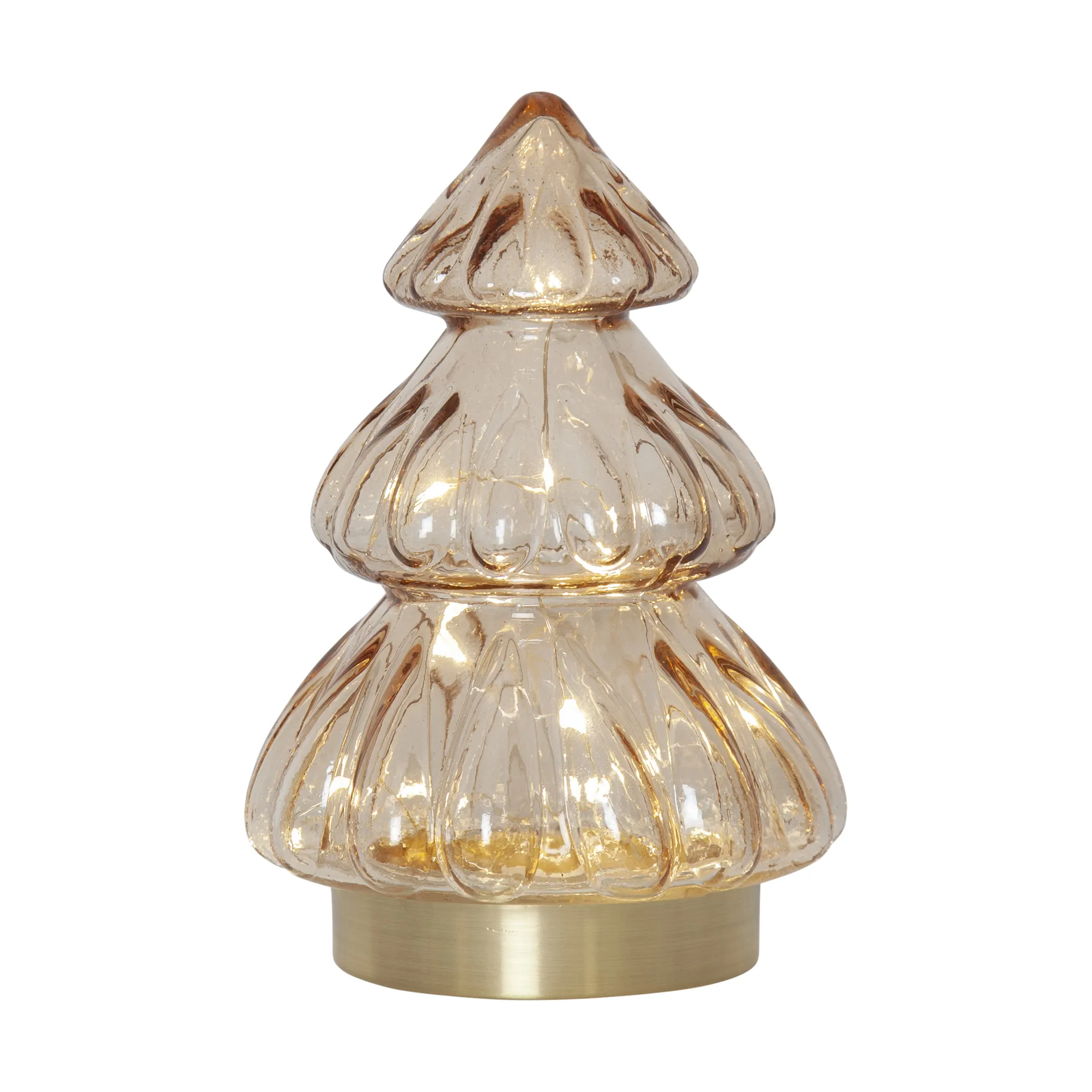 Abete Tischdeko Weihnachtsbeleuchtung 18cm, Beige Star Trading