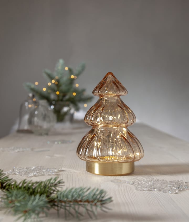 Abete Tischdeko Weihnachtsbeleuchtung 18cm, Beige Star Trading