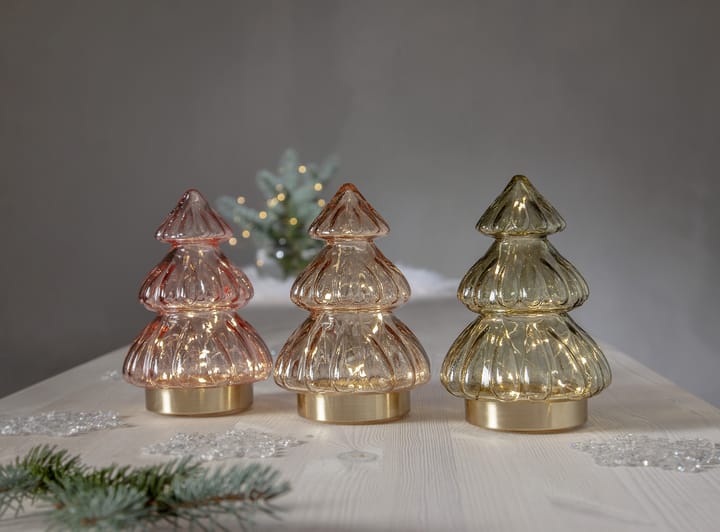 Abete Tischdeko Weihnachtsbeleuchtung 18cm, Beige Star Trading