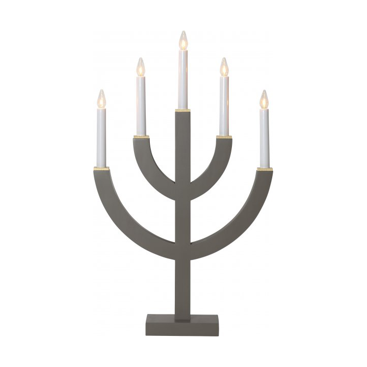 Star Trading Anno 5 Kerzenständer 59 cm Braun | Skandinavisches Design | Fensterleuchter | Braun