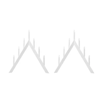 Arrow Adventsleuchter 64,5 cm 2er-Pack - Weiß - Star Trading