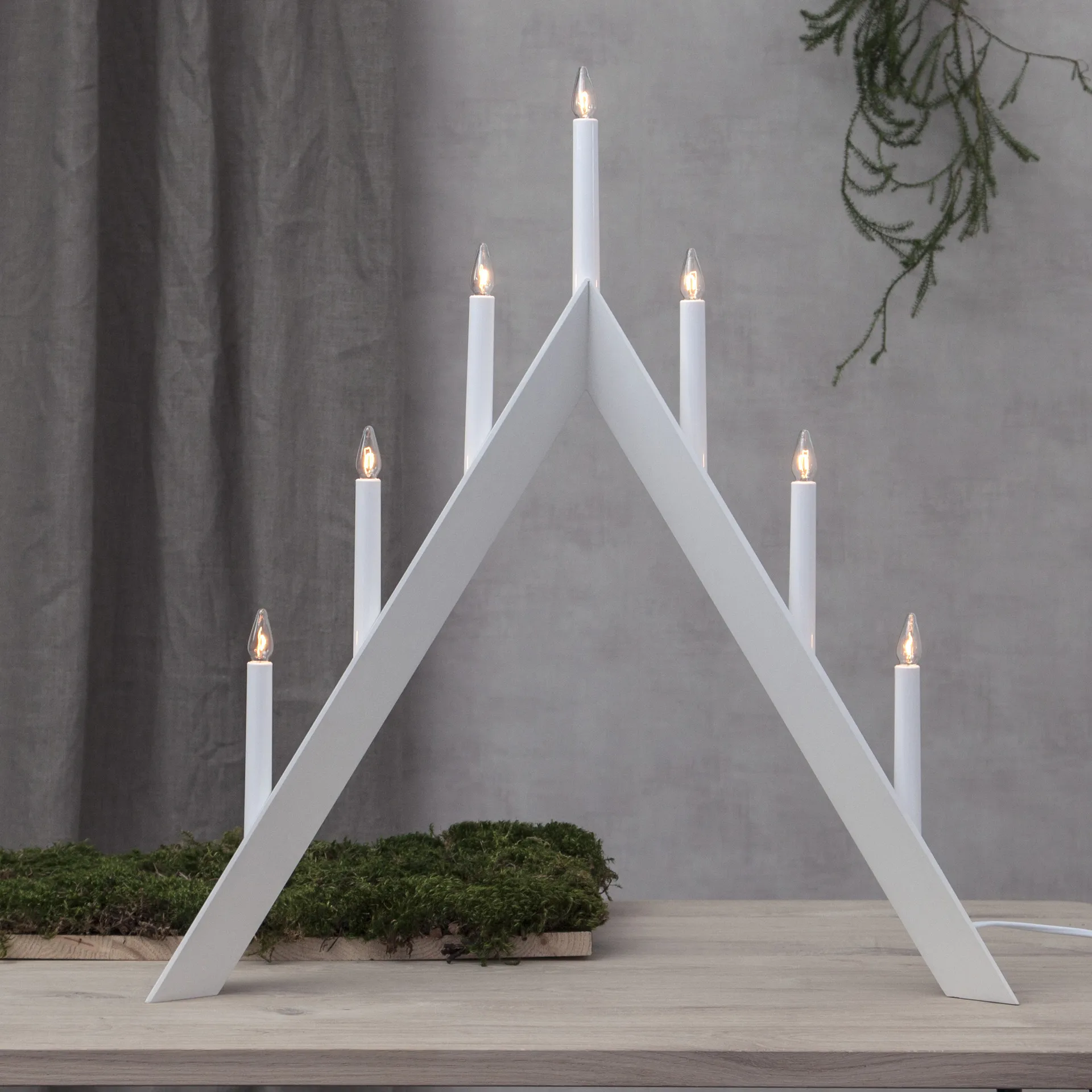 Arrow Adventsleuchter 64,5 cm 2er-Pack - Weiß,  Star Trading