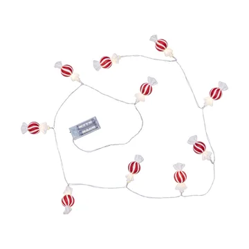 Bonbon Lichterkette 135 cm - Rot-Weiß - Star Trading