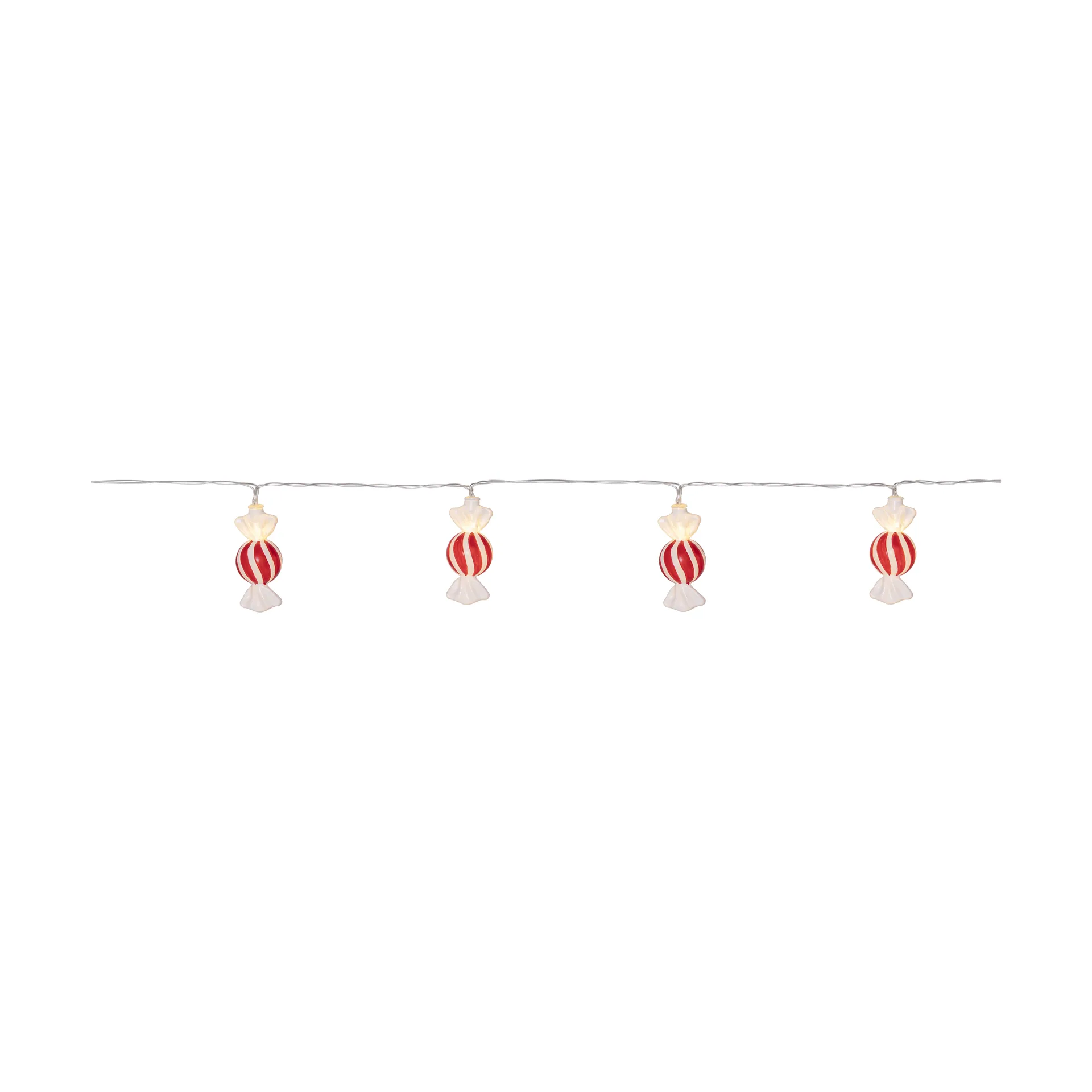 Bonbon Lichterkette 135 cm, Rot-Weiß Star Trading